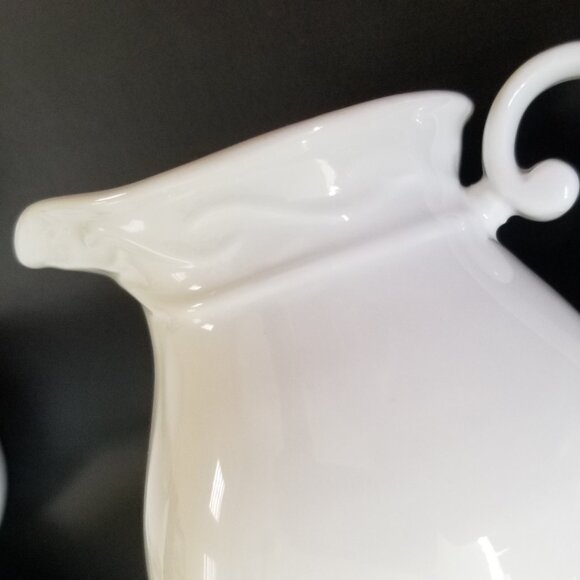 2 Pitchers Small With Lovely Raised Scroll Border Design - Picture 2 of 4